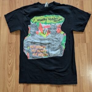 Vintage In Living Color Upcycled Hand-Stitched T-Shirt. Size Med.